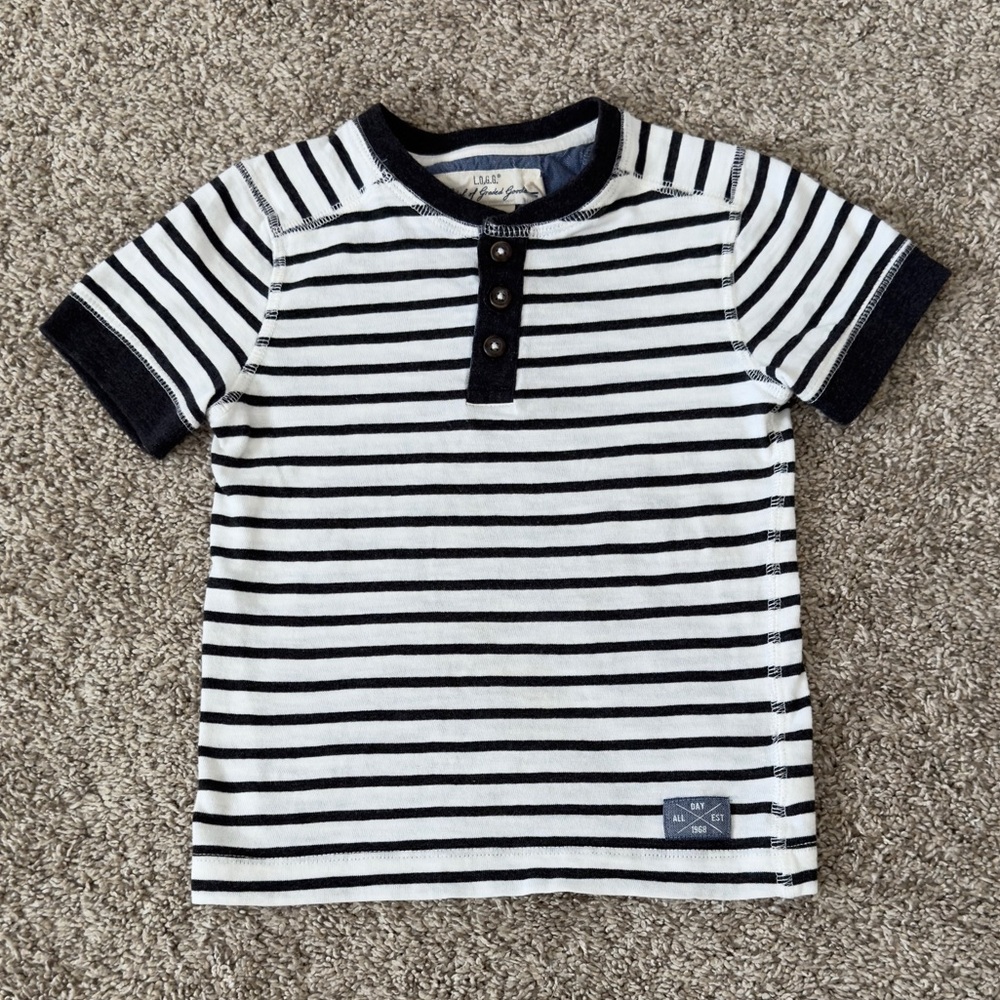 L.O.G.G Label Of Graded Goods H&M toddler boys striped tshirt tee Size 2-4